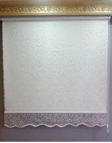 Resim 1.Kalite Oval Desenli Çift Mekanizmalı Tül Stor Perde 