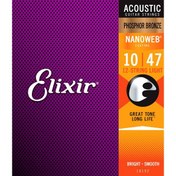 Resim Elixir 16152 Phosphor Bronze Nanoweb 12 Telli Akustik Gitar Teli (10-47) 
