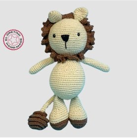 Resim Uretti - Ümmügülsüm 5329 - El Yapımı Amigurumi Sevimli Aslan 23 Cm - Bej Bej 