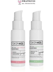 Resim Skin401 renk eşitleyici ve mineral filtreli güneş kremi seti 