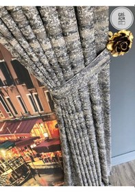 Resim Fon Perde Taç Marka Dipro Desen Jakarlı Ultra Gramajlı 