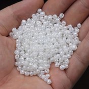 Resim 2mm2000 adet3mm1000 adet4mm500 adet Süt Beyazı Çek Cam Tohum Boncukları, Kendin Yap Bileklikler, Kolyeler, Aralık Boncuklar, Takı Yapımı için Gevşek Boncuklar 