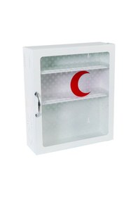 Resim Ecza - İlk Yardım Dolabı Camlı Kapaklı Steril 401 Beyaz 