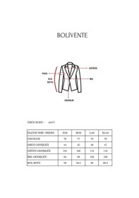 Resim Bordo Kadın Düğmeli Oversize Blazer Ceket Bordo 