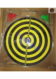 Resim Büyük Boy Dart Seti Çift Taraflı Dart Hedef Tatası 6 Oklu 