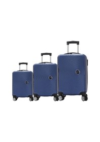 Resim Escape Vlz 072-set Abs 8 Tekerlekli Büyük, Orta, Kabin Boy Valiz, Bavul Seti, Lacivert 