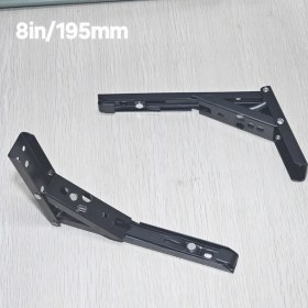 Resim Willowhaven 2 Adet Siyah 8in 195mm Duvar Montaj Braketi 130 Kg Kapasiteli Siyah 