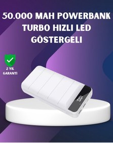 Resim Tek 50000mah Yüksek Kapasiteli Powerbank Hızlı Şarj Ve Led Ekranlı Najmaddin 