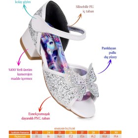 Resim Kiko Kids Winged Unicorn Kız Çocuk Topuklu Abiye Ayakkabı 