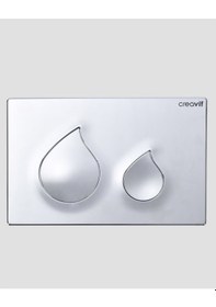 Resim Creavit Bloom Parlak Krom Kaplama Kumanda Paneli Krom 