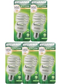 Resim Sylvania (5 Adet) Sylvania 23W (103W) 2700K (Sarı Işık) E27 Duylu (Kalın Duy) Tasarruflu Ampul 