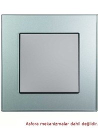 Resim Asfir Schneider Asfora Serisi Pleksiglas Parlak Gümüş Tekli Çerçeve Apg401-71 Modeli 