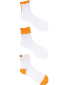 Resim The Socks Company 3 Çift Erkek Beyaz Tenis Çorabı 23SDCR976P Beyaz 