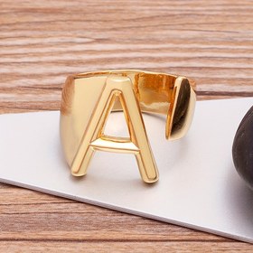 Resim Kadınlar için A-Z Baş Harfleri ile Ayarlanabilir Bakır Halkalar - Altın Tonlu, Açık Tasarım, Günlük Giyim ve Partiler için Şık Parmak Takıları, İdeal Paskalya Hediyesi, Kadınlar için Hediye|Ayarlama Yapılabilir Halka|Şık Son 