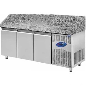 Resim CSA Karacasan 615 Lt 200x80x108 Cm Üç Kapılı Pizza Hazırlık Buzdolabı 