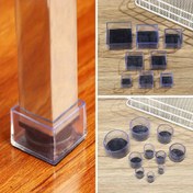 Resim 4 Adet Şeffaf PVC & Keçe Sandalye ve Masa Ayak Koruyucu - Kaymaz Mobilya Pedleri, Çizilmeye Karşı Koruma, Yapıştırıcısız Kolay Montaj, Ahşap Zeminler, Fayans, Halı için, Çok Amaçlı Uyumlu, Dayanıklı Yapı 