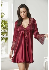 Resim Pierre Cardin 6'lı Kaplı Midi Gecelik Sabahlık Set 6625 001 