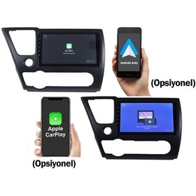 Resim Honda Civic Amerikan + 2014-2015 9 inç 6-64 GB PRO Android Carplay Multimedya 