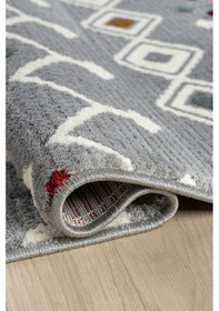 Resim Puffy Multi Gri Halı Salon Oturma Odası Çocuk Odası Yatak Odası Halısı 1002 Multi 