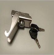 Resim Boatshop1 Gümüş Çıkarılabilir Alüminyum Alaşımlı Kayışlı Paslanmaz Çelik Motosiklet Kilidi Sokak Motosikletleri İçin Dayanıklı Bagaj Kiliti 