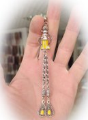 Resim Vip Kehribar Nargile Model Sarı Mineli 925 Ayar Gümüş Kaplama Püskül 