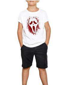 Resim Scream Splash Beyaz Çocuk Tişört Siyah 