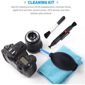 Resim Moveevo Kamera Temizlik Seti 7 Parça: Hava Makaslı Sprey + Lens Fırça + Mikrofiber Mendil + Termik Ayak Seviye + Lens Kapağı Kayıp Koruması - Dijital Cihazlar İçin Toz Ve Lekelerden Temizleme 