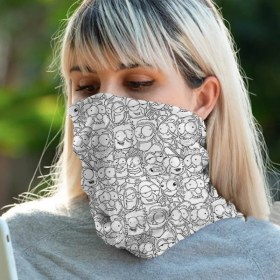 Resim Hediyemen Çizgi Karakter Motorcu Boyunluk ve Saç Bandanası 