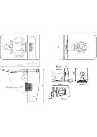 Resim Dizaynaks Cam Kapak Menteşesi U Tipi-Bronz Antik Kaplamalı 