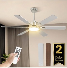 Resim 132 Cm Tavan Vantilatörü Ve Led Aydınlatma,sessiz, Uzaktan Kumandalı 