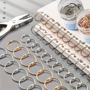 Resim OBOS 20/30/40/50mm Metal Bağlayıcı Halka, Kitap Halkası, Spiral Defter/Kartvizit/Albüm Bağlama Kelepçesi Ofis Malzemeleri 