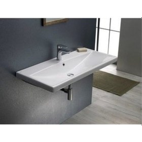 Resim Turkuaz Seramik Cerastyle Elite 80 x 45 CM Etajer Damlalıklı Lavabo 