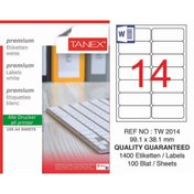 Resim Tanex Tw-2014 99,1x38,1mm Laser Etiket 100lü 