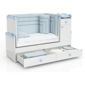 Resim Patiko Furniture Sahra 890 Büyüyen Beşik 60x165 Mavi 