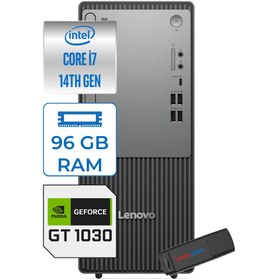 Resim Lenovo Thinkcentre Neo 50T Gen5 Intel Core I7 14700 96GB DDR5 4TB SSD Freedos Nvidia GT1030 4gb Masaüstü Bilgisayar 103012UAS0GL00F30 
