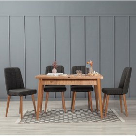 Resim Milano Medium Mutfak Masa Takımı Atlantik Antrasit 