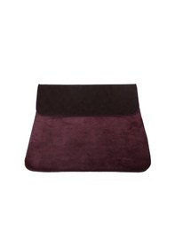 Resim Bonny Home Unicolor Düz Mürdüm 3lü Banyo Paspası Halısı Seti Kaymaz Mürdüm 