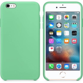 Resim Apple iPhone 6 Plus Altı Açık Liquit Lansman Silikon Mint Yeşil 