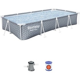 Resim Bestway Steel Pro Dikdörtgen Prefabrik Yer Üstü Havuz Seti 3,66 M X 2,01 M X 66 Cm 