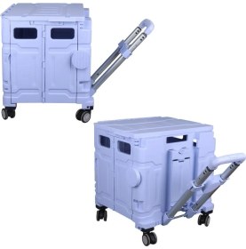 Resim Sunup SN-26967 Katlanabilir Market Pazar Kamp Tekerlekli Alışveriş Arabası 60KG Kapasiteli 