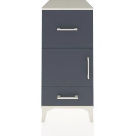 Resim Dienni Kronos Komodin Tek Raflı 2 Çekmeceli Tek Kapaklı 44X59X96 Aytaşı-Antrasit 