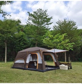 Resim Efsane Kamp-aile Boyu Büyük Kamp Çadırı 2 Oda 1 Salon Kahverengi 
