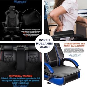 Resim Microcase 5in1 Oyuncu Koltuğu Ortopedik Oturma Seti Boyunluk Bel Destek Minder Kol Dayama AL4339 Siyah 