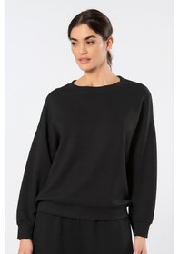 Resim Türen Kadin Bisiklet Yaka Sweatshirt 3613/siyah Siyah 