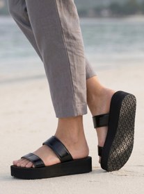 Resim Bueno Shoes Siyah Sedefli-paris Kadın Dolgu Topuklu Terlik 26wt752750 
