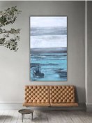 Resim Yağlı Boya Tablo %100 El Yapımı 73cmx103cm Soyut Deniz 