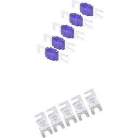 Resim 10 Adet 100A + 80A Araba Ses Mini Anl Sigorta Güç Tel Bağlantı Parçaları 