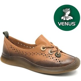Resim Venüs Pera Hakiki Deri Ortopedik Kadın Casual Ayakkabı Taba 