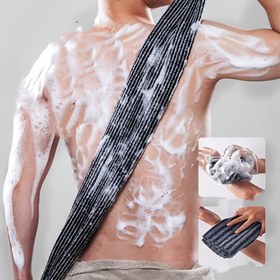 Resim 1 adet Ekstra Kalın Mikrofiber Peeling Banyo Havlusu, Dayanıklı ve Emici, Derin Temizlik için, Cilt Dostu Vücut Peelingi, Üniseks Kullanım 