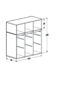 Resim OYUNCAK DOLABI Kitaplıklı Mdf Oyuncak Saklama Düzenleme Dolabı Yağmur 